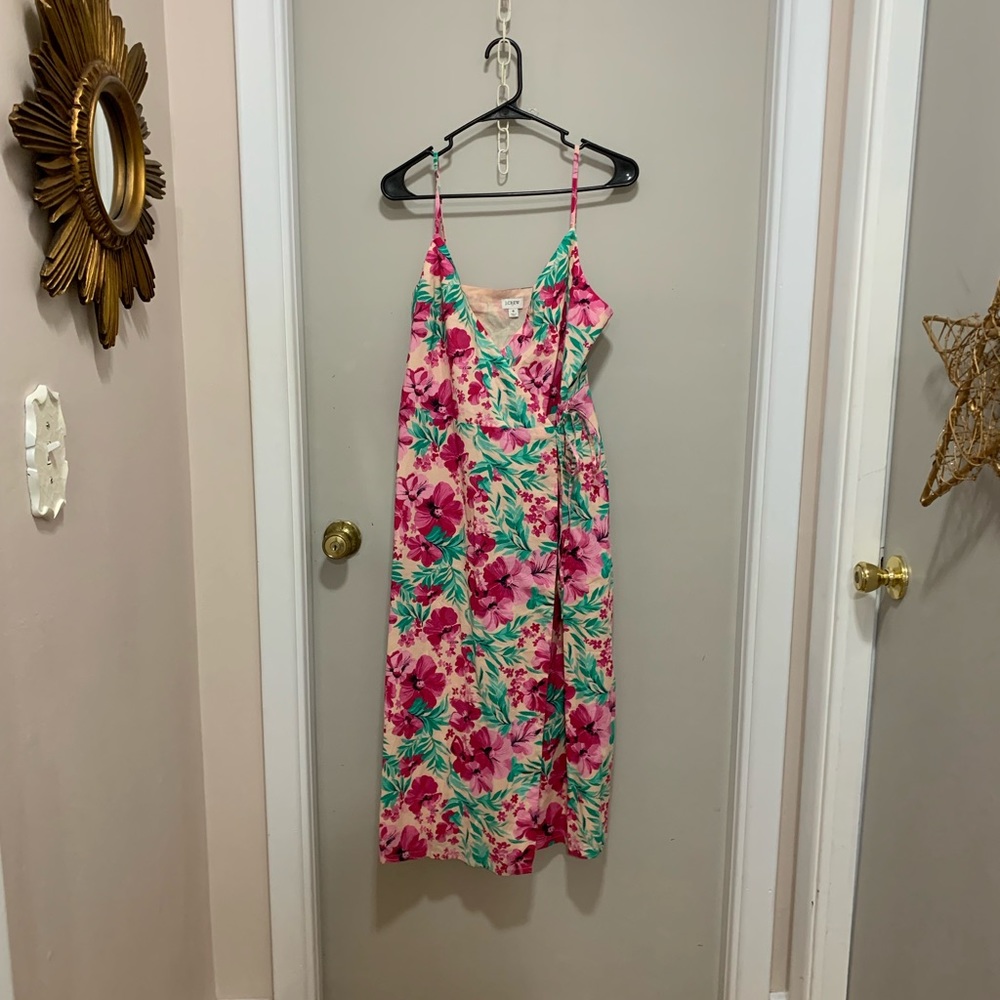 J Crew Floral Wrap dress